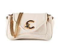 Coccinelle C-Me Fluffy Shoulder Bag Leather 21 cm white