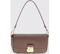 COCCINELLE C-Me Lock Hammered Leather Shoulder Bag with Strap