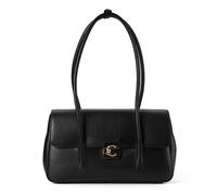 Coccinelle C-Me Lock Shoulder Bag Genuine Leather 35 cm black