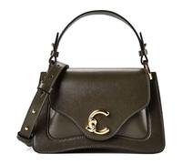 Coccinelle C-Me Shoulder Bag Genuine Leather 23.5 cm olive