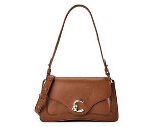 Coccinelle C-Me Shoulder Bag Leather 28 cm brown