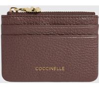 COCCINELLE C-Me Softy Grained Leather Flat Card Holder with Zip - Size: OS - female