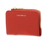 COCCINELLE card case Metallic Soft Credit Card Holder Tangerine
