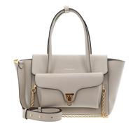 Coccinelle cross body bag Double Beat Grained Leather Handbag Eucalipto light grey