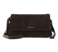 Coccinelle cross body bag Thess Mini Bag Suede Leather/Grained Leather Fango/Fango dark green
