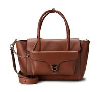 Coccinelle Double Beat Shoulder Bag Genuine Leather 31 cm brown