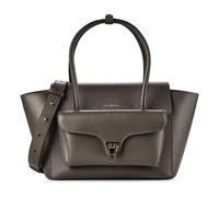 Coccinelle Double Beat Shoulder Bag Genuine Leather 31 cm gray