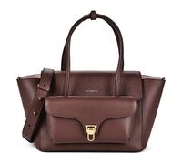 Coccinelle Double Beat Shoulder Bag Genuine Leather 31 cm red