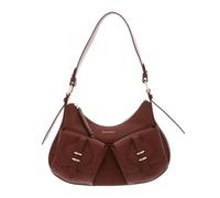 Coccinelle handbag Mavery Pocket Shoulder Bag Grained Leather Cognac brown