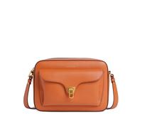 Coccinelle large Beat front-pocket leather shoulder bag - Orange One Size
