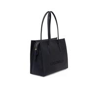 Coccinelle large Myrtha26 logo-embossed grained leather tote bag - Black OS