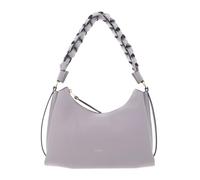Coccinelle Leather Boheme Grana Double Shoulder Bag Oyster/Pearl mauve