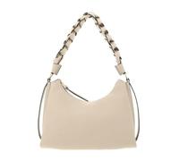 Coccinelle Leather Boheme Grana Double Shoulder Bag Sandshell/Seagrass beige