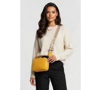 Coccinelle Leather Camera Cross Body Bag With Logo Strap In Yellow size OS | Cross Body Bags Outlet | Women | White OS