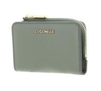 Coccinelle Leather Card case Metallic Soft Credit Card Holder Greenery