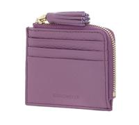 Coccinelle Leather Card case Tassel Credit Card Holder Jellyfish Purple