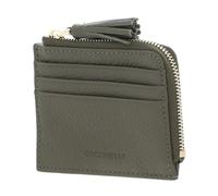 Coccinelle Leather Card case Tassel Credit Card Holder Laurel Green Olive
