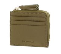 Coccinelle Leather Card case Tassel Credit Card Holder Seagrass Khaki