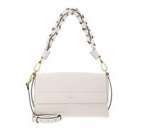 Coccinelle Leather cross body bag Boheme Grana Double Shoulder Bag Pearl/Cognac creme-white