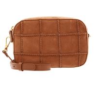 Coccinelle Leather cross body bag Tebe Check Embroidery Mini Bag Suede Embro. / Gra. Le. Robin/Robin apricot
