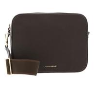 Coccinelle Leather cross body bag Tebe Crossover Bag Fango dark green
