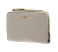Coccinelle Leather Purse Metallic Soft Wallet Eucalipto Green-Grey
