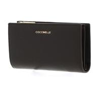 Coccinelle Leather Purse Metallic Soft Wallet Fango Dark Green
