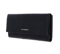 Coccinelle Leather Purse Metallic Soft Wallet Noir Black