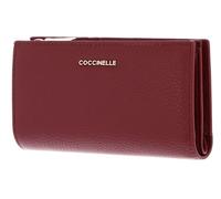 Coccinelle Leather Purse Metallic Soft Wallet Ribes Berry