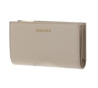 Coccinelle Leather Purse Metallic Soft Wallet Sandshell Beige