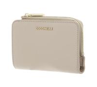 Coccinelle Leather Purse Metallic Soft Wallet Sandshell Beige