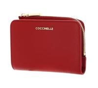 Coccinelle Leather Purse Metallic Soft Wallet Scarlet red