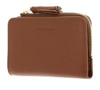 Coccinelle Leather Purse Tassel Wallet Cognac Brown