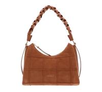 Coccinelle Leather shoulder bag Boheme Check Embroidery Handbag Robin/Robin light brown