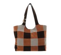 Coccinelle Leather shoulder bag C-Easy Handbag Vichy Suede Pat. / Smo. Le. Mul. Robin/Fango multicolored