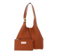 Coccinelle Leather shoulder bag C-Easy Shopper Crab light brown