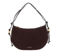 Coccinelle Leather shoulder bag Thess Handbag Suede Le. / Grained Le. Fango/Fango dark green