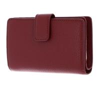 Coccinelle Leather Wallet Metallic Soft Mini Wallet Grained Leather Currant Blueberry