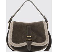 COCCINELLE Mavery Mini Handbag in Bicolour Shearling and Grained Leather - Size: OS - female