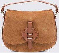 COCCINELLE Mavery Suede Shoulder Bag with Flat Handle and Shoulder Strap