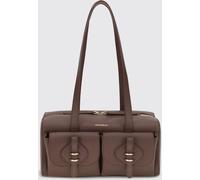 COCCINELLE Mavery Tumbled Leather Shoulder Bag with Double Handle and Zip Closure