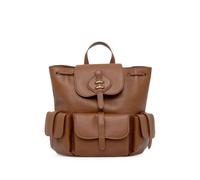 Coccinelle medium Mavery grainy-leather drawstring backpack - Brown OS