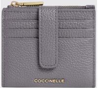 COCCINELLE Metallic Soft Bifold Grained Leather Card Holder - Size: OS - female