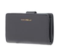 COCCINELLE Metallic Soft Mini Wallet Grained Leather Grafite
