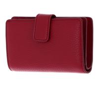 COCCINELLE Metallic Soft Mini Wallet Grained Leather Sangria