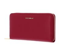 COCCINELLE Metallic Soft Wallet Grained Leather Sangria
