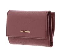 Coccinelle Purse Metallic Soft Wallet Grainy Leather Winter Rose Old Pink