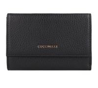 Coccinelle Metallic Soft wallet leather 14 cm black