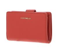 COCCINELLE Mini Wallet Grained Leather Grenadine Red