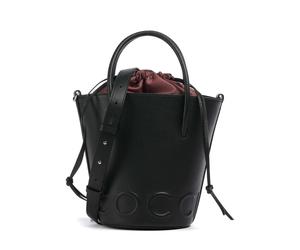 Coccinelle Myrtha Maxi Logo | leather Bucket bag | black